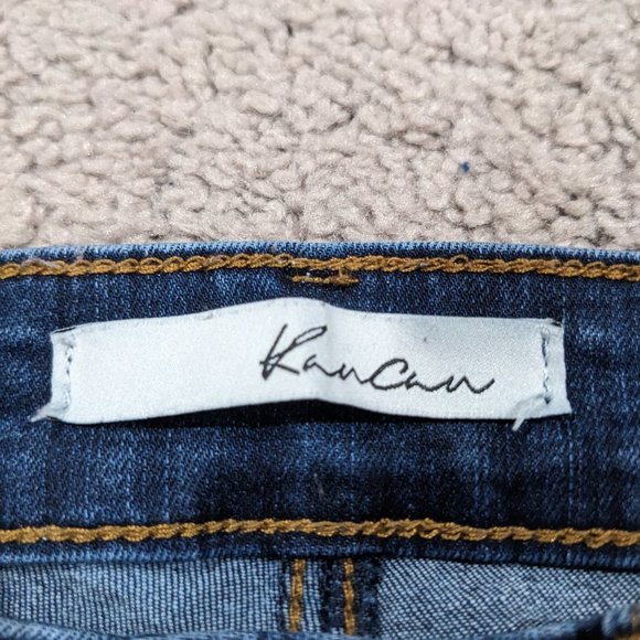 KanCan Dark Wash Fade Mid Rise Skinny Jeans Size 23 - Picture 4 of 10